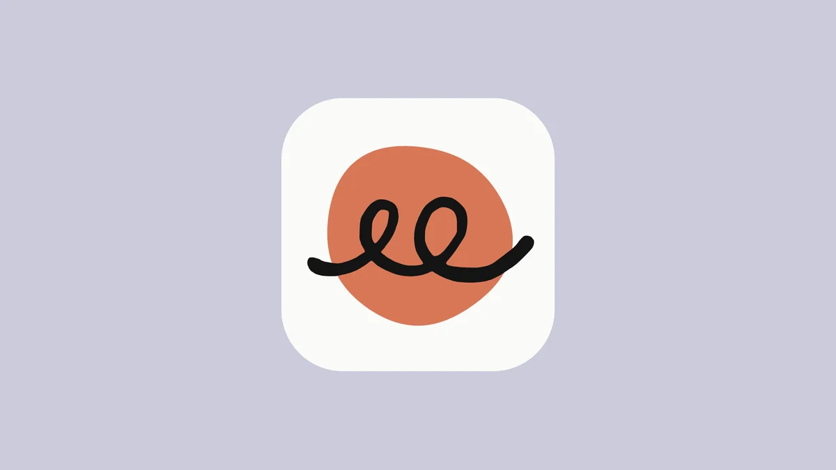 Anthropic’s official Claude Duet illustration, with a black looping line across an orange circle inside a white app icon.