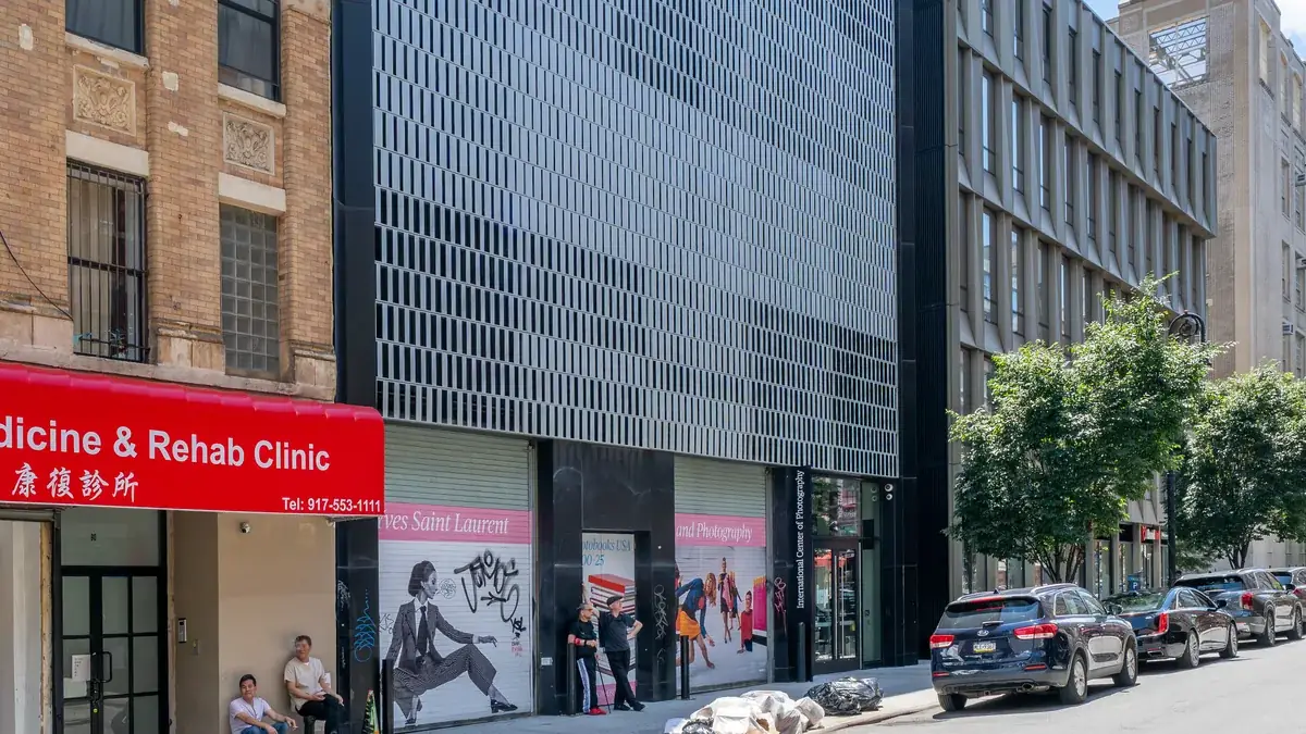 The International Center of Photography entrance at 84 Ludlow Street on Manhattan’s Lower East Side, photographed in June 2026.