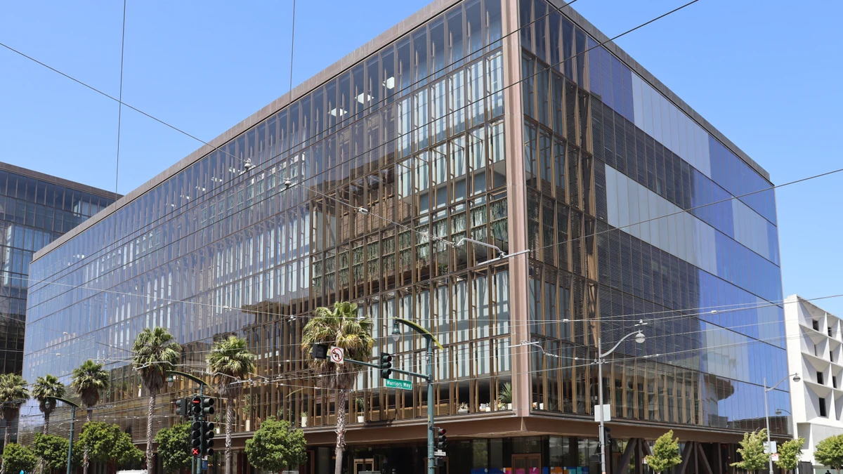 Exterior of the former OpenAI headquarters at 1515 Third Street in San Francisco, photographed in 2025